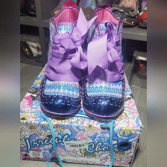 Irregular Choice Abigails 3rd Party Purple & Blue High-Heel Bootie - Picture 2 of 5